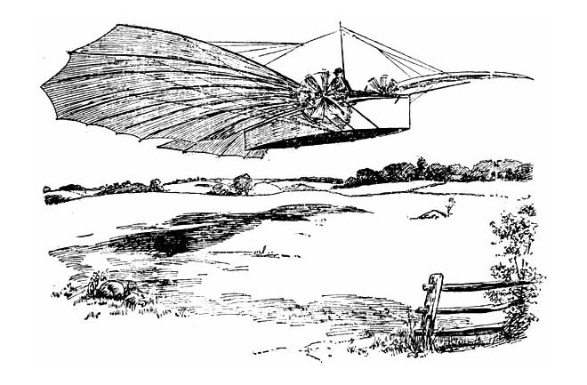 Imaginative Drawing Of Gustave Whitehead Aloft In His Whitehead #21